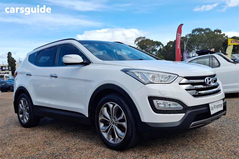 White 2013 Hyundai Santa FE Wagon Highlander Crdi (4X4)