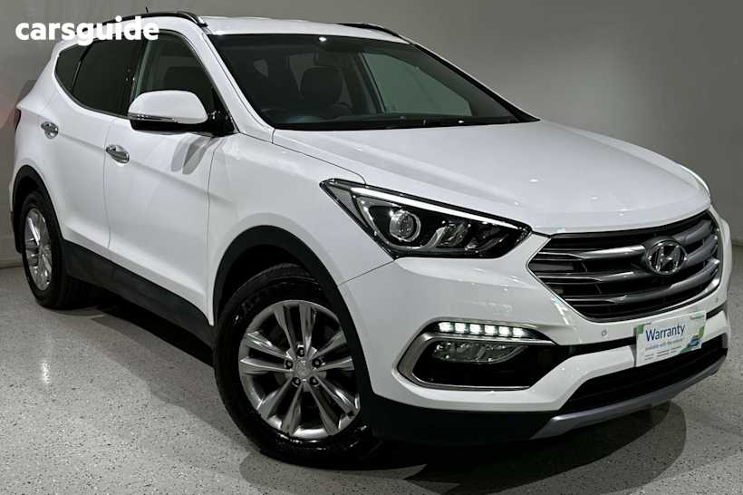 White 2016 Hyundai Santa FE SUV ELITE 4X4