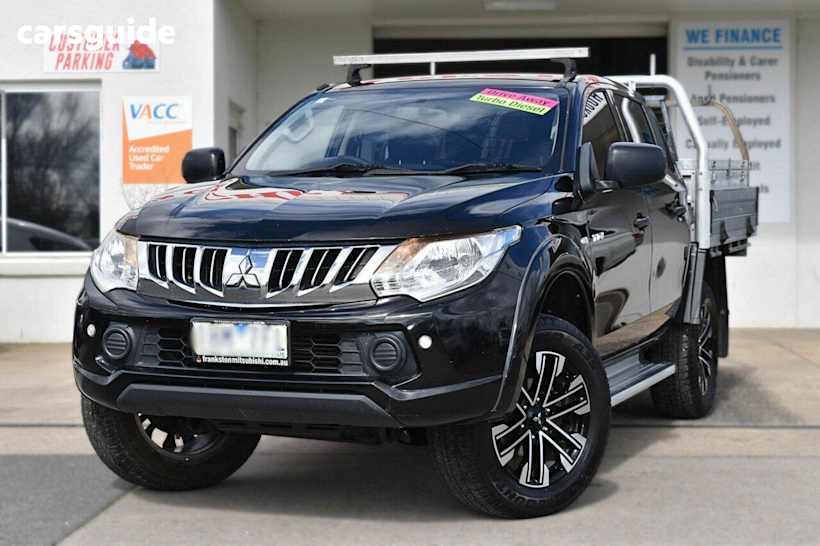 Black 2015 Mitsubishi Triton Dual Cab Utility Glx (4X4)