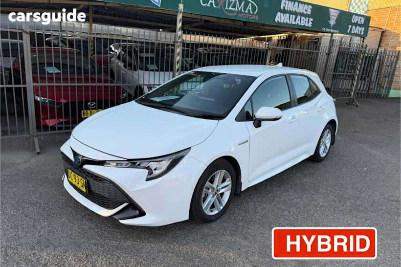 White 2021 Toyota Corolla Hatchback Ascent Sport Hybrid