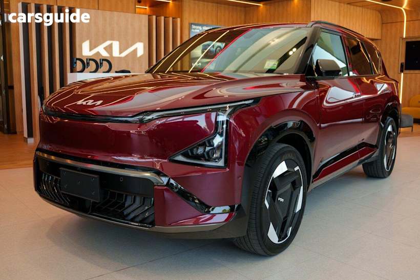 Red 2025 Kia EV5 Wagon Gt-Line Awd Lr