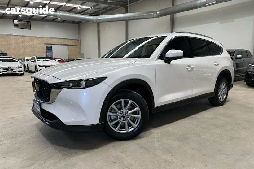 White 2023 Mazda CX-8 SUV G25 TOURING F