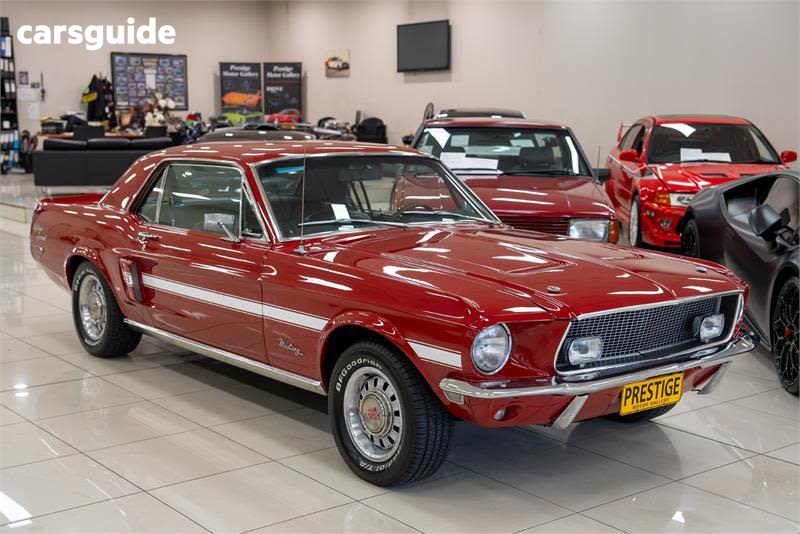 Red 1968 Ford Mustang Hardtop