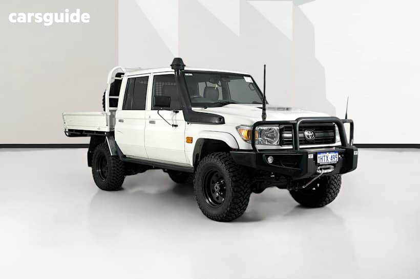 White 2022 Toyota Landcruiser Double Cab Chassis Workmate