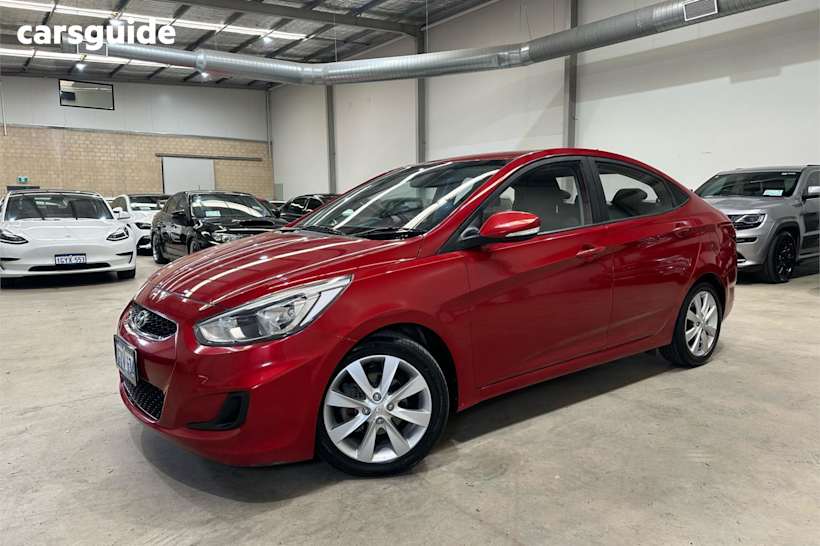 Red 2018 Hyundai Accent Sedan SPORT F