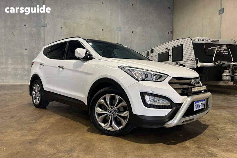 White 2013 Hyundai Santa FE SUV HIGHLANDER 4X4