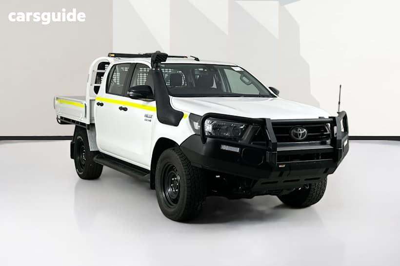 White 2021 Toyota Hilux Double Cab Chassis Sr (4X4)