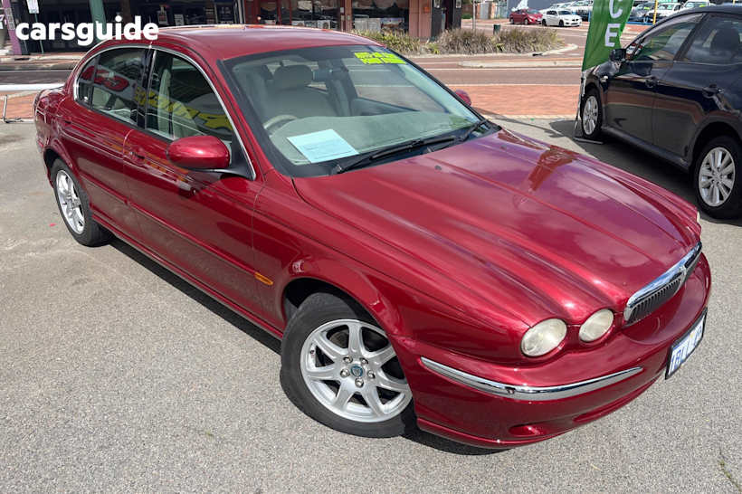 Red 2002 Jaguar X Type Sedan SE
