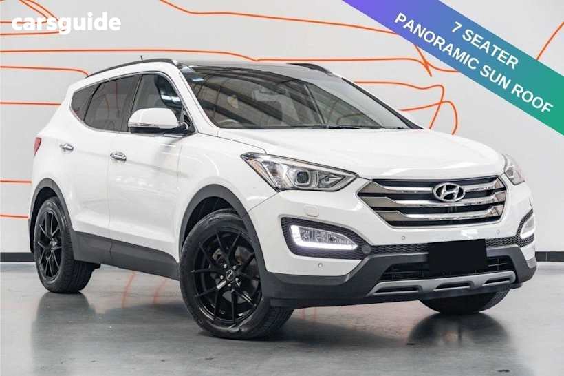 White 2015 Hyundai Santa FE SUV HIGHLANDER 4X4