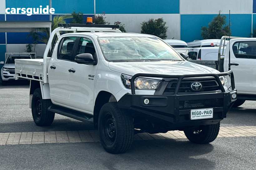 White 2022 Toyota Hilux Ute Tray SR 4X4
