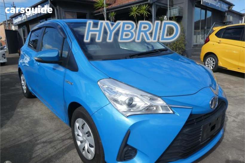 Blue 2018 Toyota Vitz Hatchback F (Hybrid)