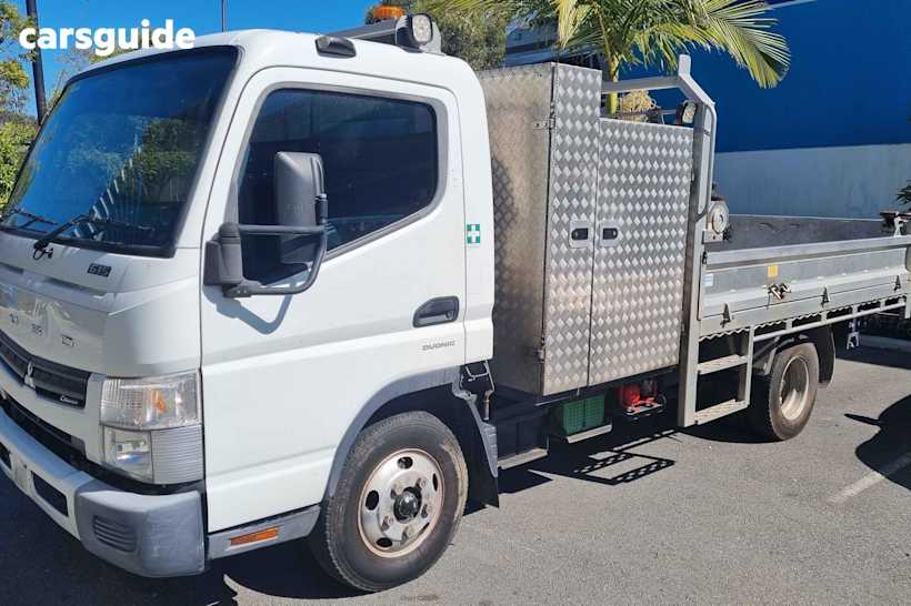 White 2016 Fuso Canter Ute Tray 615 4X2