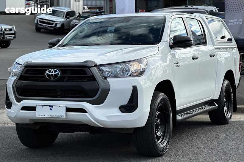 White 2022 Toyota Hilux Ute Tray SR 4X4