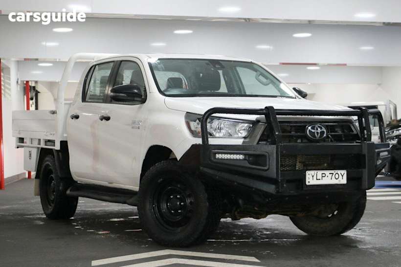White 2021 Toyota Hilux Double Cab Chassis Sr (4X4)
