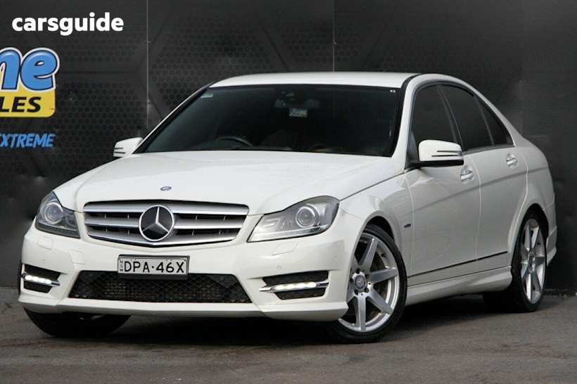 White 2012 Mercedes-Benz C-CLASS Sedan C350 CDI BLUEEFFICIENCY ELEGANCE R