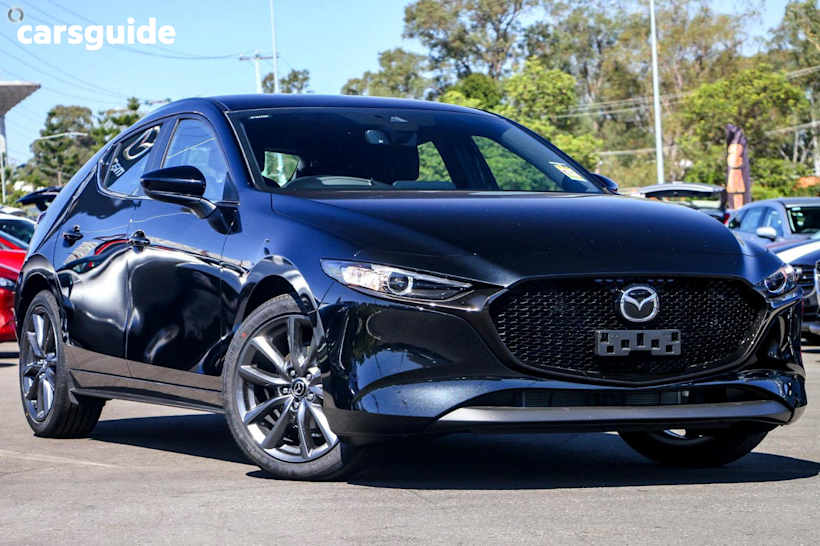 Black 2025 Mazda Mazda3 Hatch G20 EVOLVE F