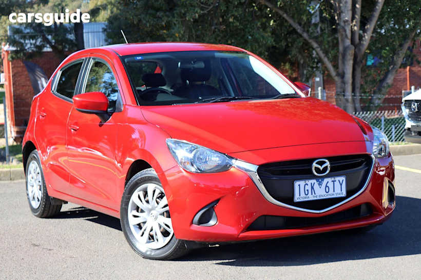 Red 2015 Mazda Mazda2 Hatch NEO F