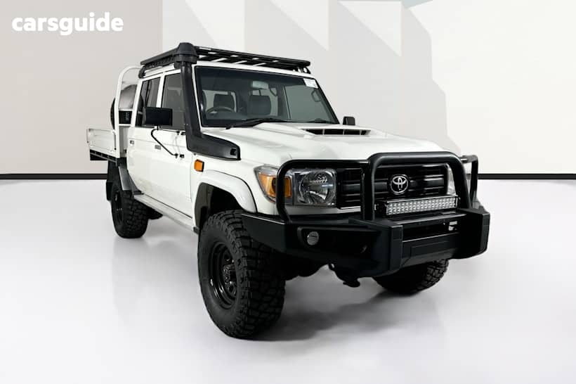White 2021 Toyota Landcruiser Double Cab Chassis Workmate