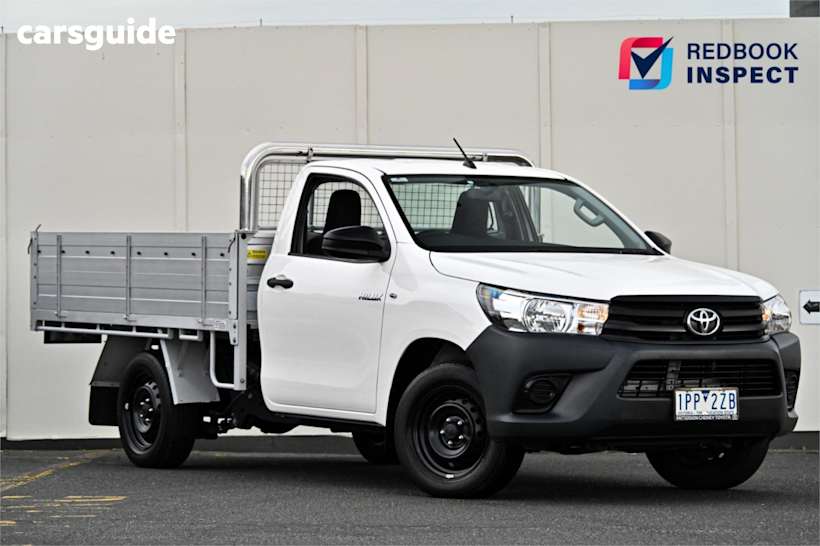 White 2019 Toyota Hilux Ute Tray WORKMATE R