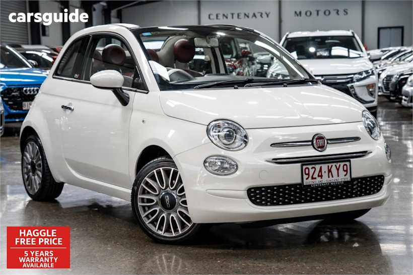 White 2019 Fiat 500C Convertible LOUNGE F
