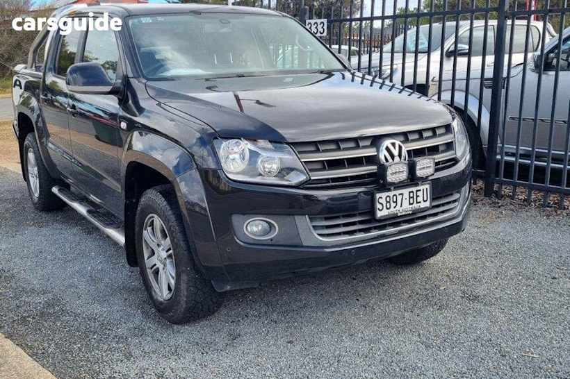 Black 2015 Volkswagen Amarok Dual Cab Utility Tdi400 Core Edition (4X4)