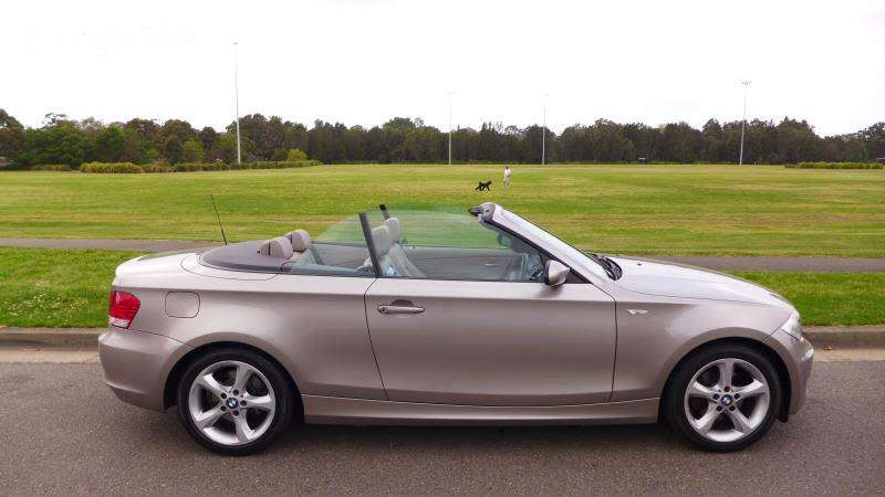 Beige 2008 BMW 120I Convertible