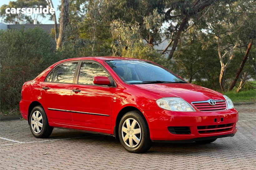 Red 2005 Toyota Corolla Sedan Ascent