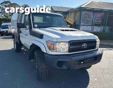 White 2018 Toyota Landcruiser Ute Tray WORKMATE 4X4