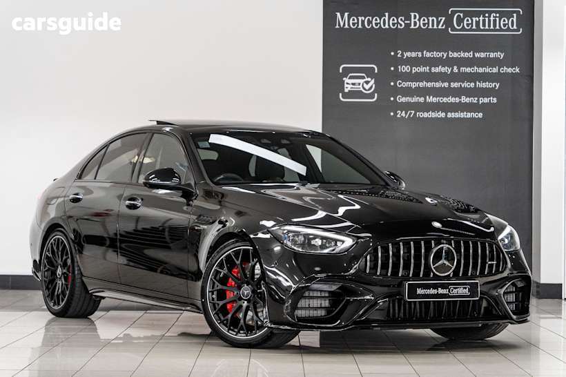 Black 2024 Mercedes-Benz C63 Sedan S E Performance Mhev
