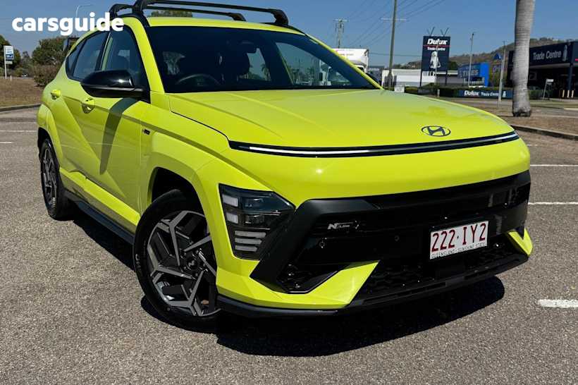 Yellow 2023 Hyundai Kona SUV HYBRID N LINE F