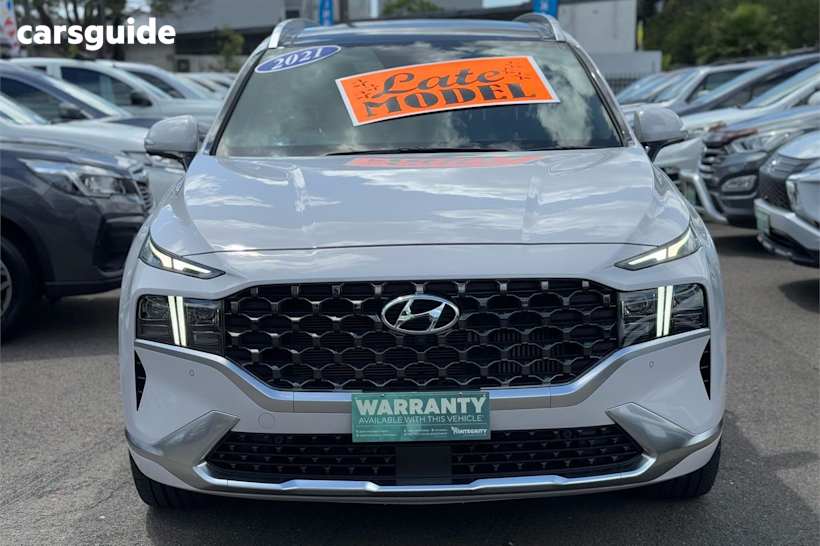 White 2021 Hyundai Santa FE Wagon Highlander Crdi (Awd)