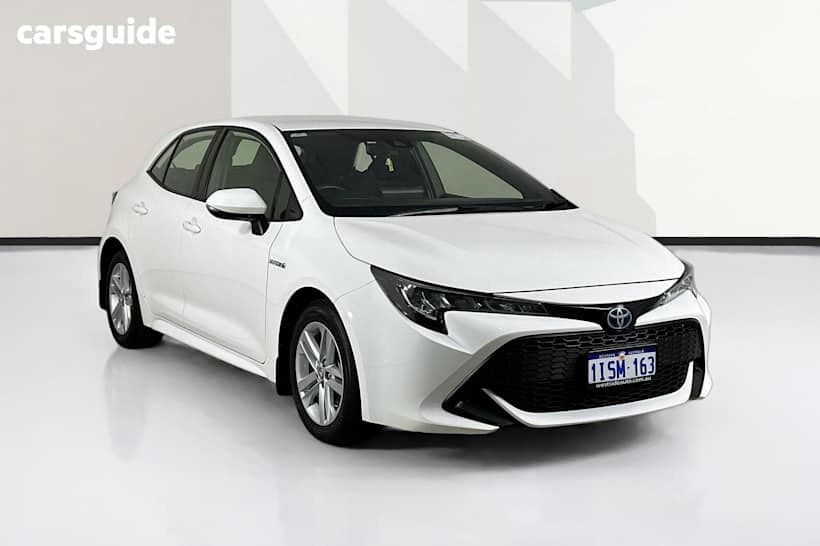 White 2022 Toyota Corolla Hatchback Ascent Sport Hybrid