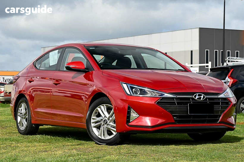 Red 2020 Hyundai Elantra Sedan Active