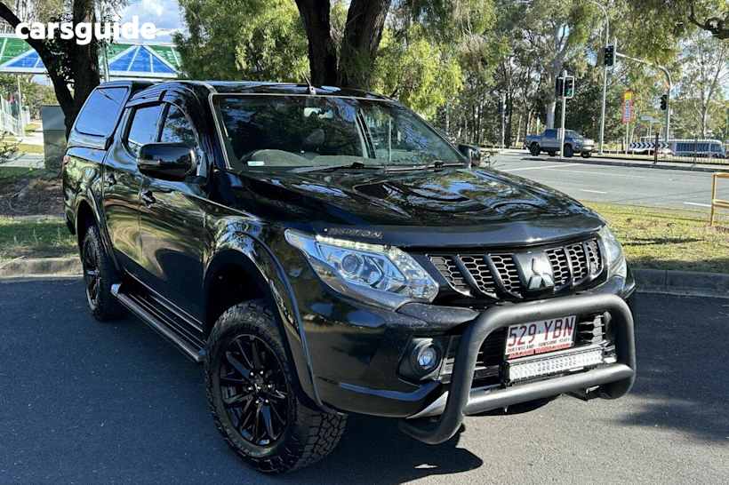 Black 2018 Mitsubishi Triton Dual Cab Utility Gls (4X4) Blackline
