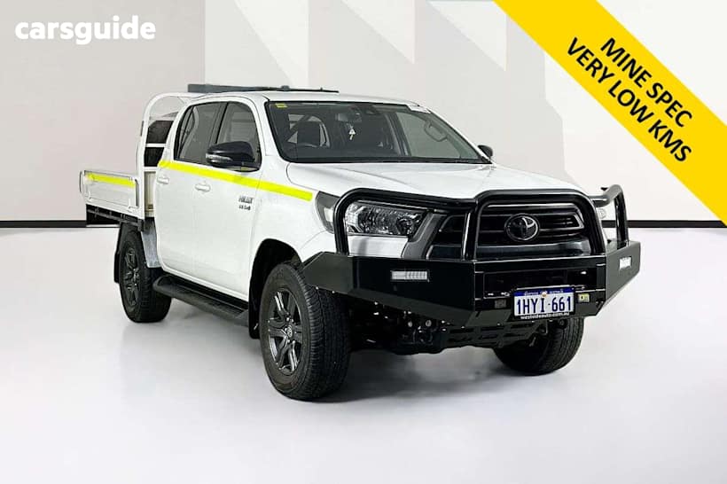 White 2023 Toyota Hilux Double Cab Chassis Sr (4X4)