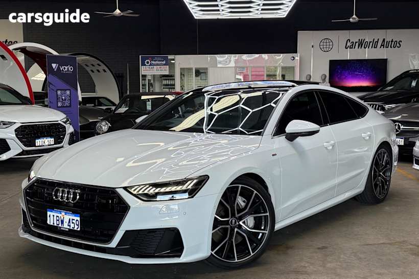 White 2021 Audi A7 Sedan 55 TFSI QUATTRO MHEV 4K MY21