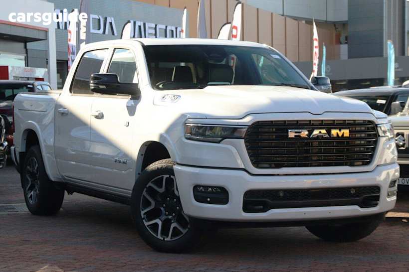 White 2024 Ram 1500 Ute Tray LARAMIE SPORT HURRICANE SO RAMBOX 4X4