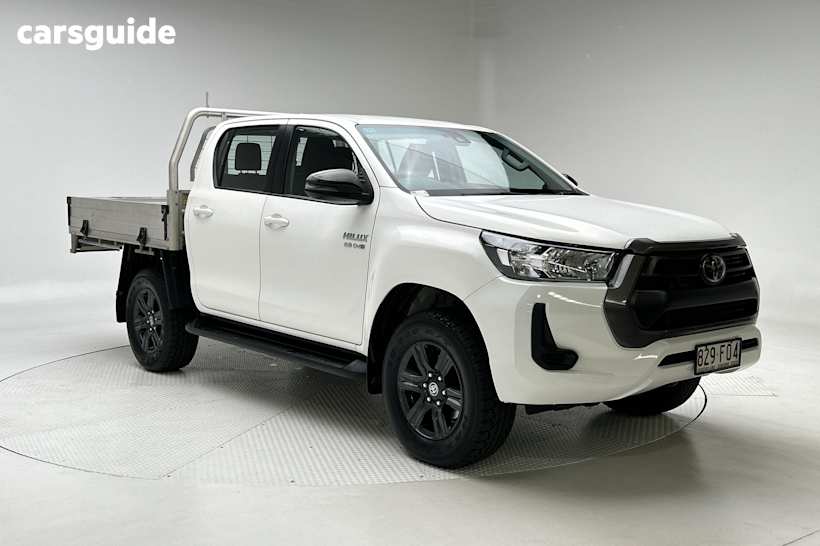 White 2022 Toyota Hilux Ute Tray SR 4X4