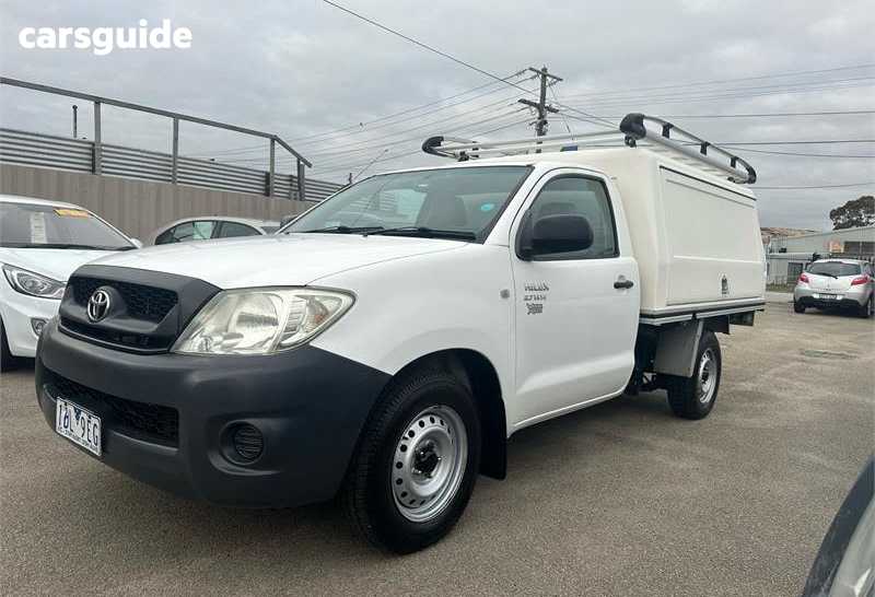 White 2010 Toyota Hilux Cab Chassis Workmate