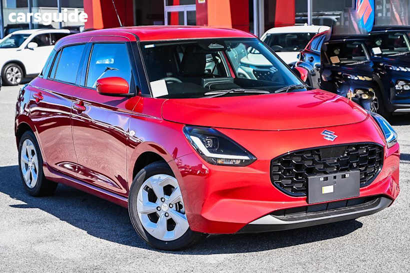 Red 2025 Suzuki Swift Hatch HYBRID PLUS F