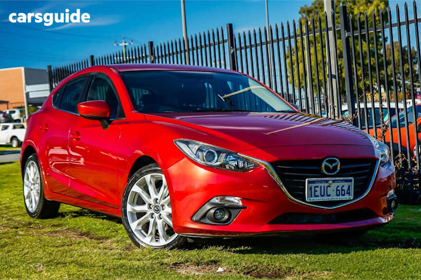 Red 2015 Mazda Mazda3 Hatch SP25 F