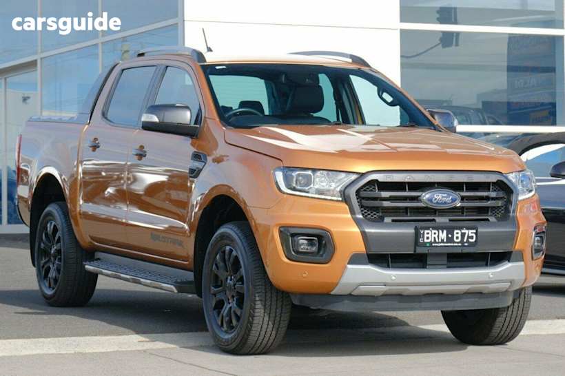 Orange 2021 Ford Ranger Ute Tray WILDTRAK 4X4