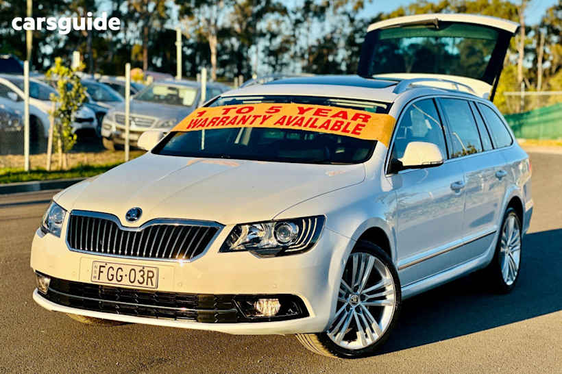 White 2015 Skoda Superb Wagon 118 Tsi Elegance
