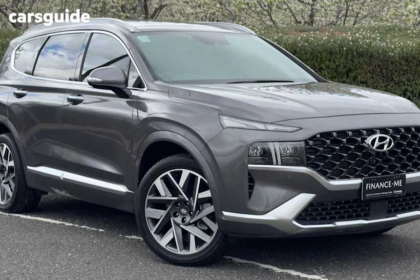 White 2021 Hyundai Santa FE SUV HIGHLANDER 4X4