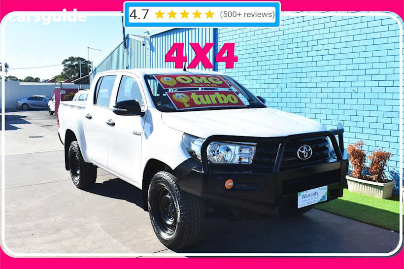 White 2016 Toyota Hilux Dual Cab Utility Workmate (4X4)