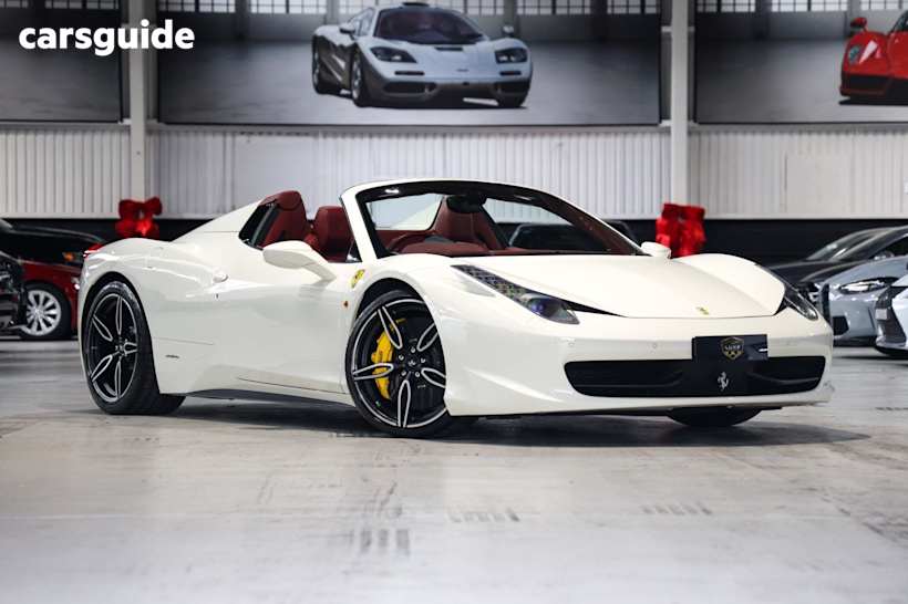 White 2014 Ferrari 458 Spider Convertible R