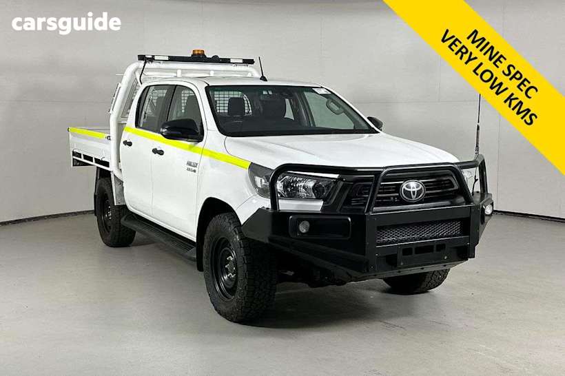 White 2021 Toyota Hilux Double Cab Chassis Sr (4X4)