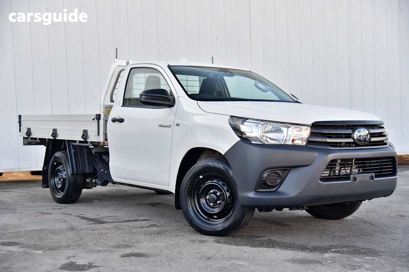 White 2023 Toyota Hilux Ute Tray WORKMATE R