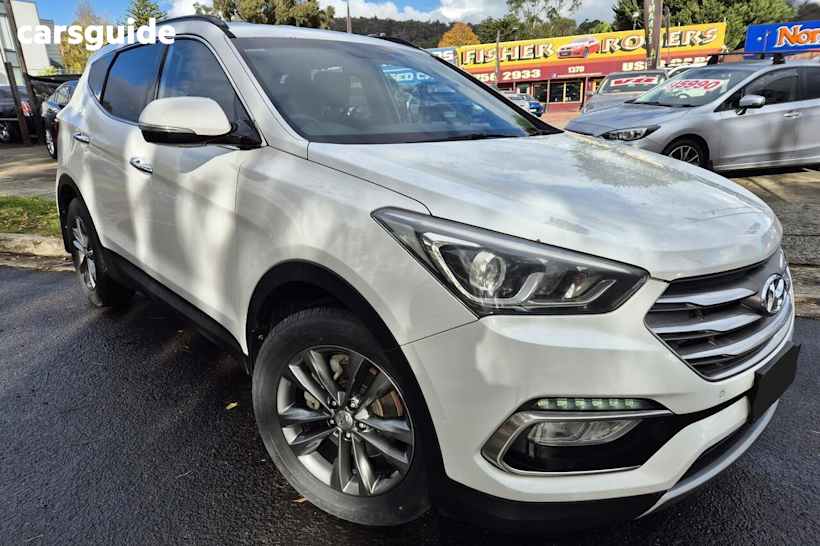 White 2015 Hyundai Santa FE Wagon Elite Crdi (4X4)