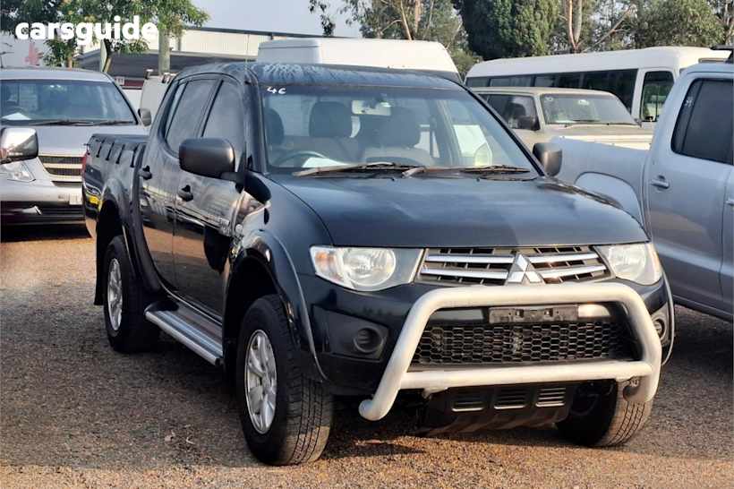 Black 2009 Mitsubishi Triton Ute Tray GL-R 4X4